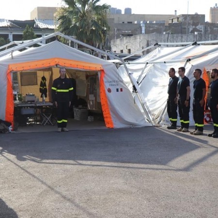 UTILIS tente deployed in lebanon