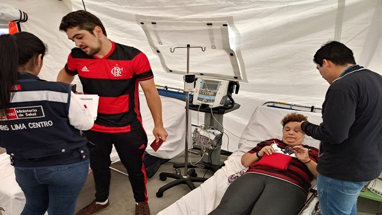 Déploiement de Postes Médicaux Avancés UTILIS par le Ministerio de Salud del Perú lors de la finale de la Copa Libertadores (football) à Lima